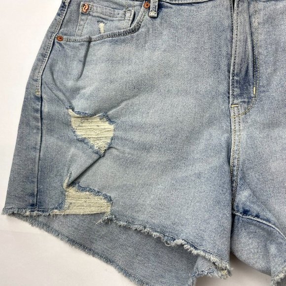 Levi's Denizen High Rise Denim Shorts Stretch Cotton Pockets Blue Women 12 NWT - Picture 5 of 11
